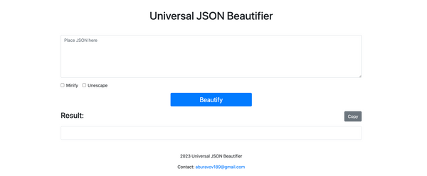 Pet-project: JSON Beautifier